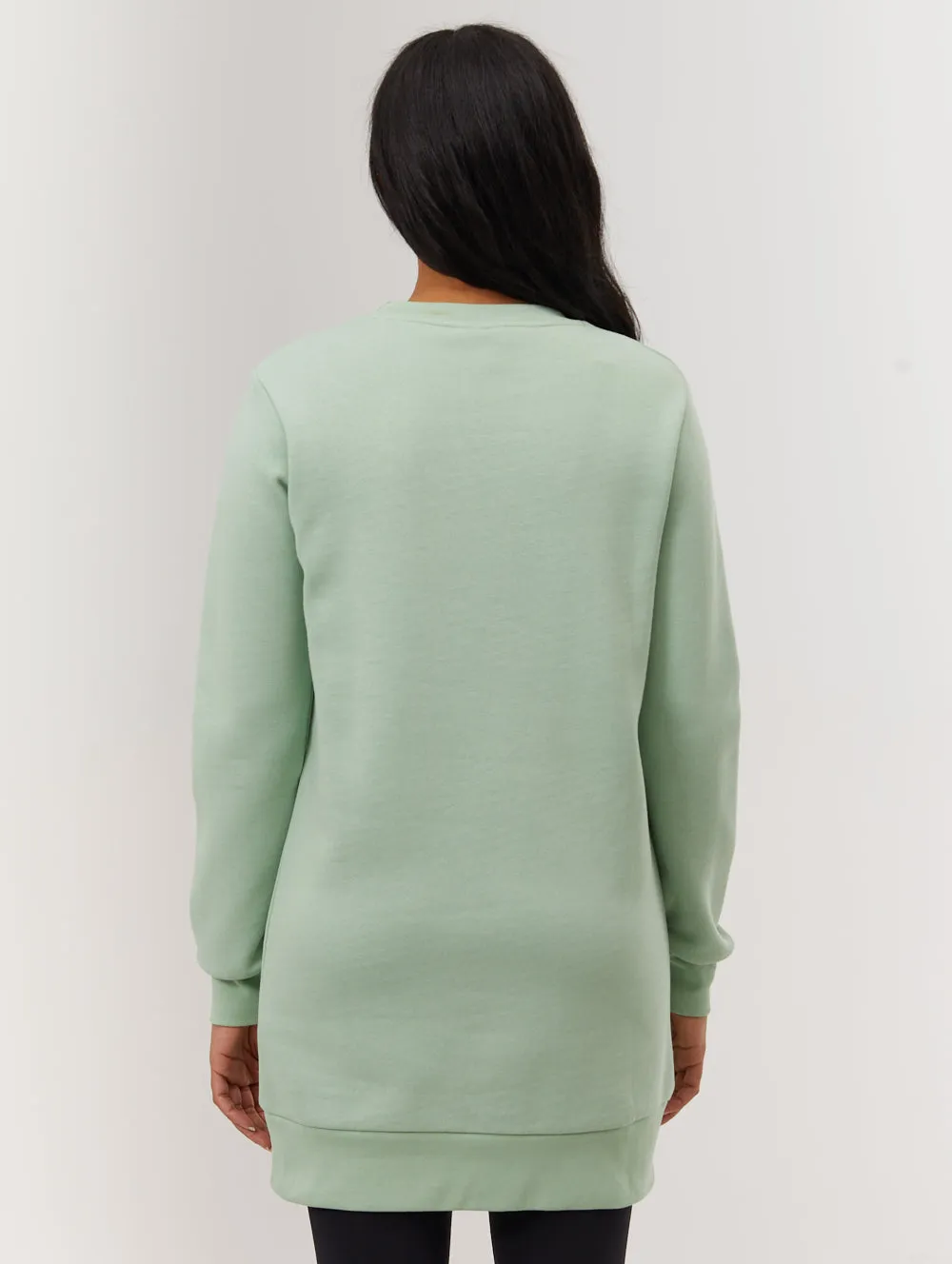 Ship Glow Urlenne Collegiate Logo Crew Neck Sweatshirt Dress