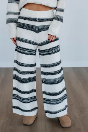 Snug Knit Comfortable Choice Maygan Striped Sweater Pants