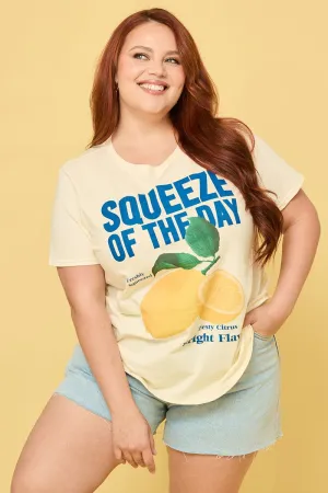 Yellow Graphic T Shirt Short Sleeve Crew Neck Fashion-Ready