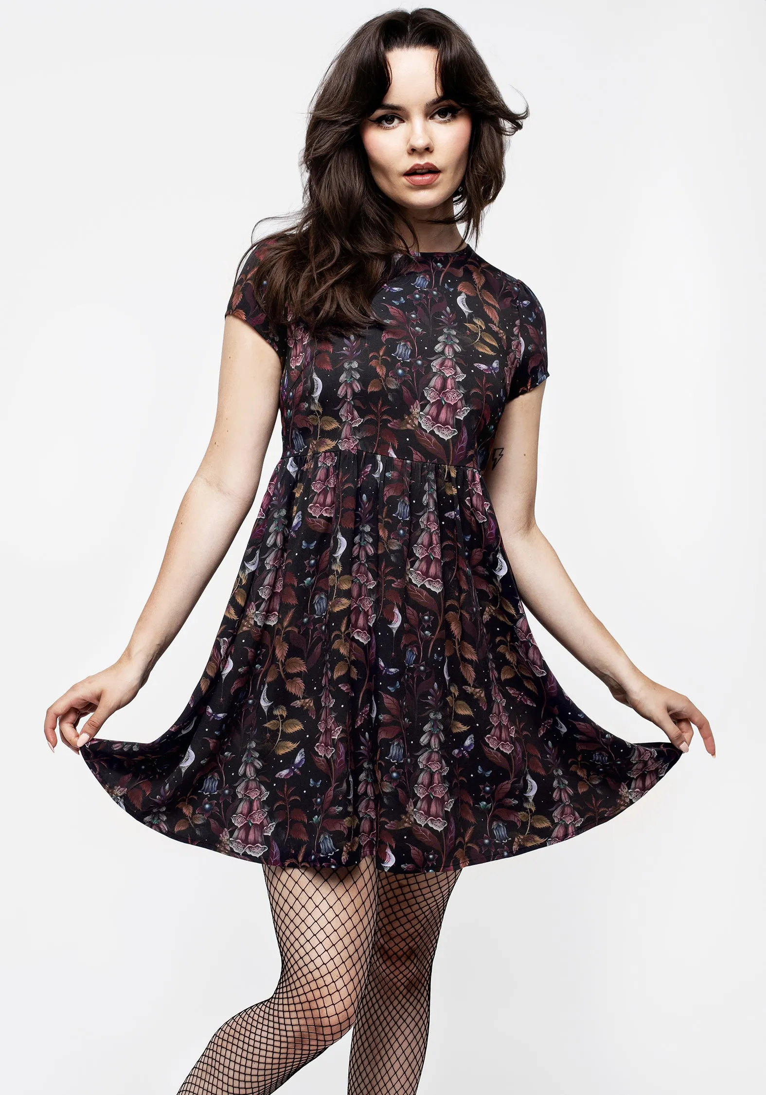 Foxglove Mini Skater Dress Daytime casual mini Tall Cut