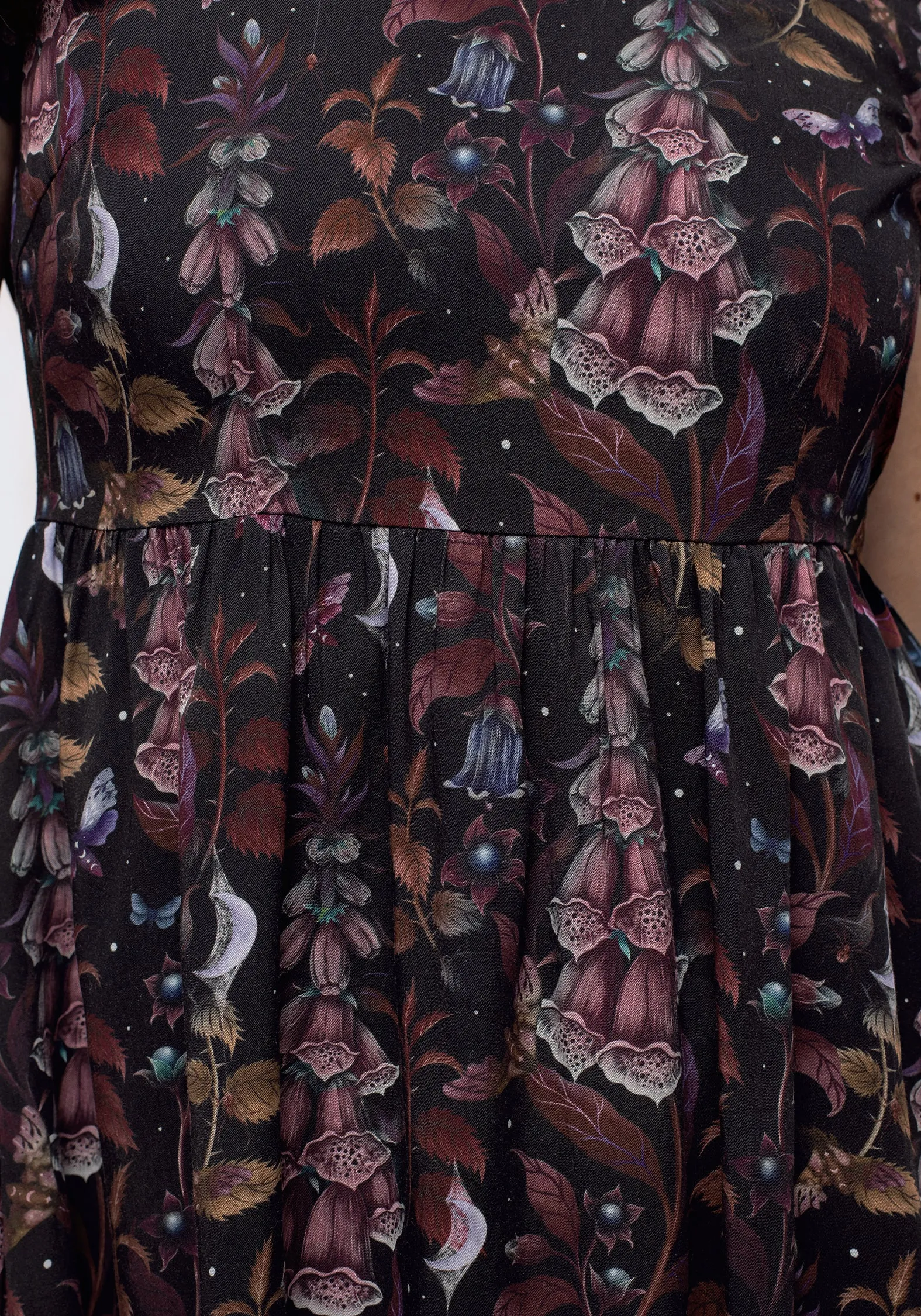 Bare Leg Foxglove Mini Skater Dress