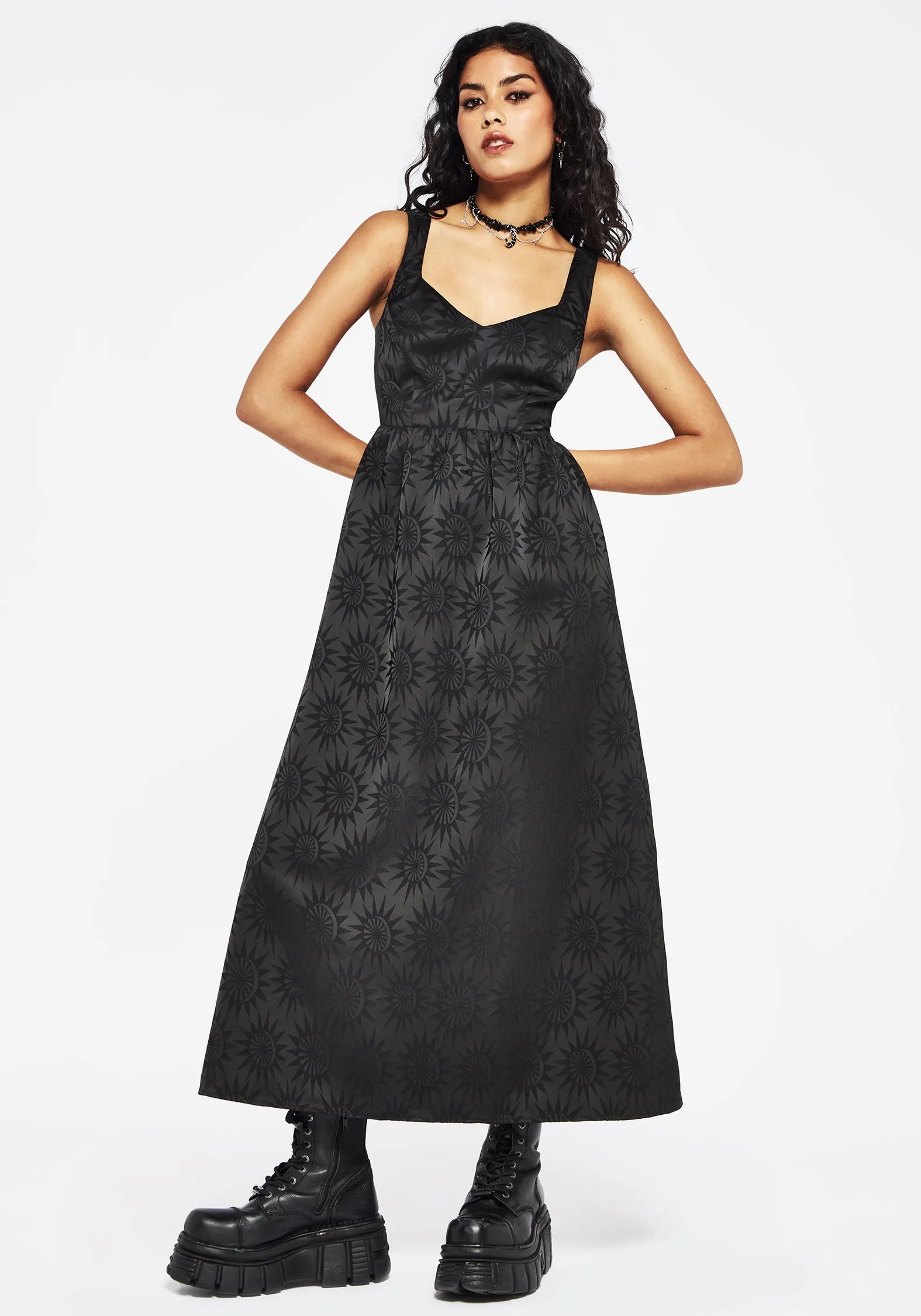 Gentle Power Semine Celestial Printed Cami Midi Dress