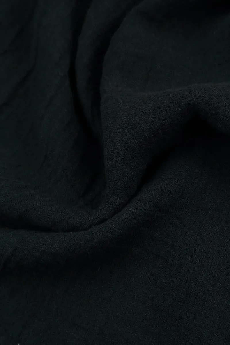 Flared Black Linen Dress Spark Glow