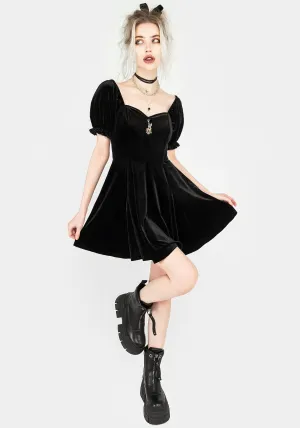 Drakon Velour Corset Mini Dress Sleek fit-and-flare style Cut Edge