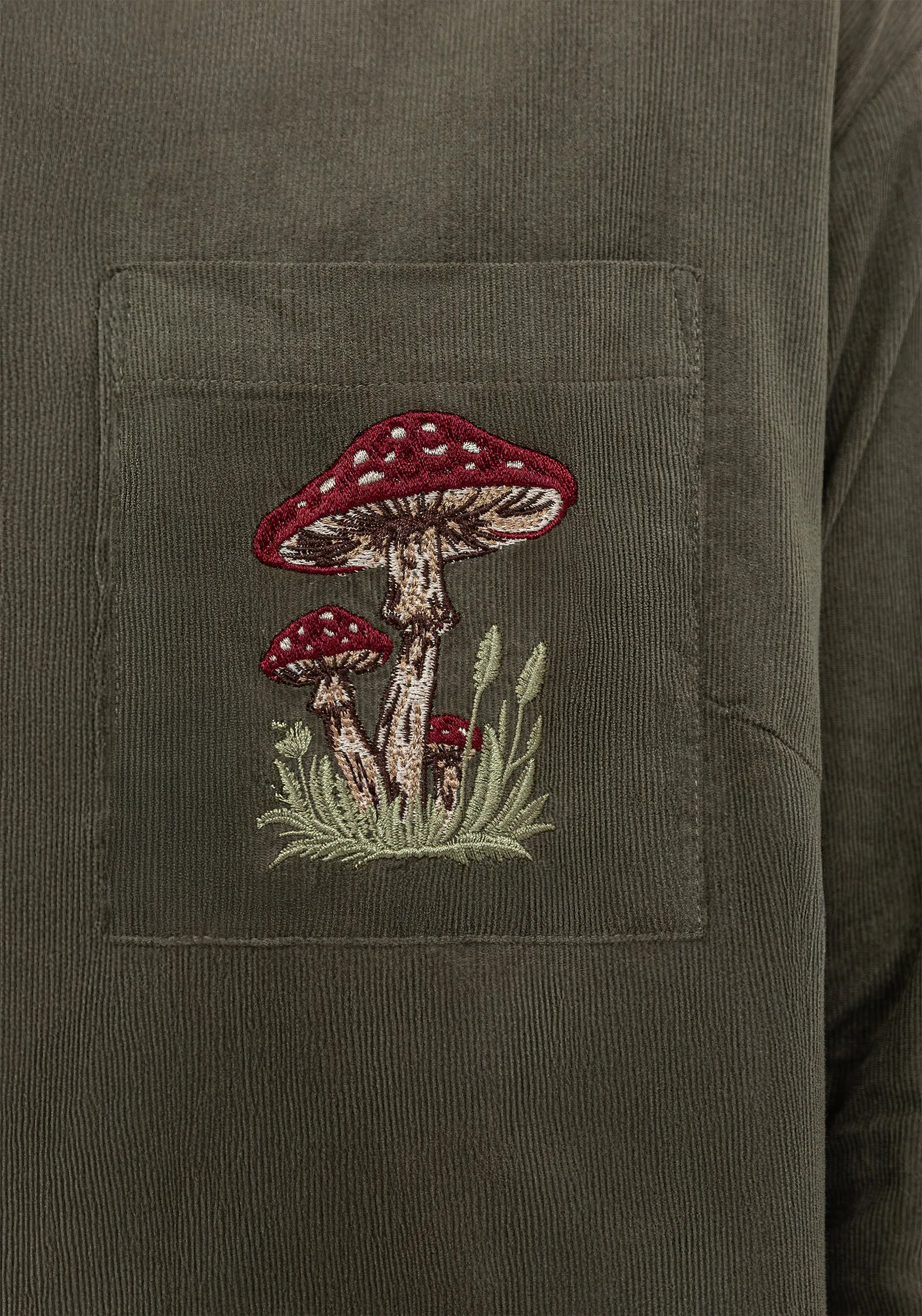 Whimsical Pocket Embroidered Mini Shirt Dress Fearless Charm Charming Style