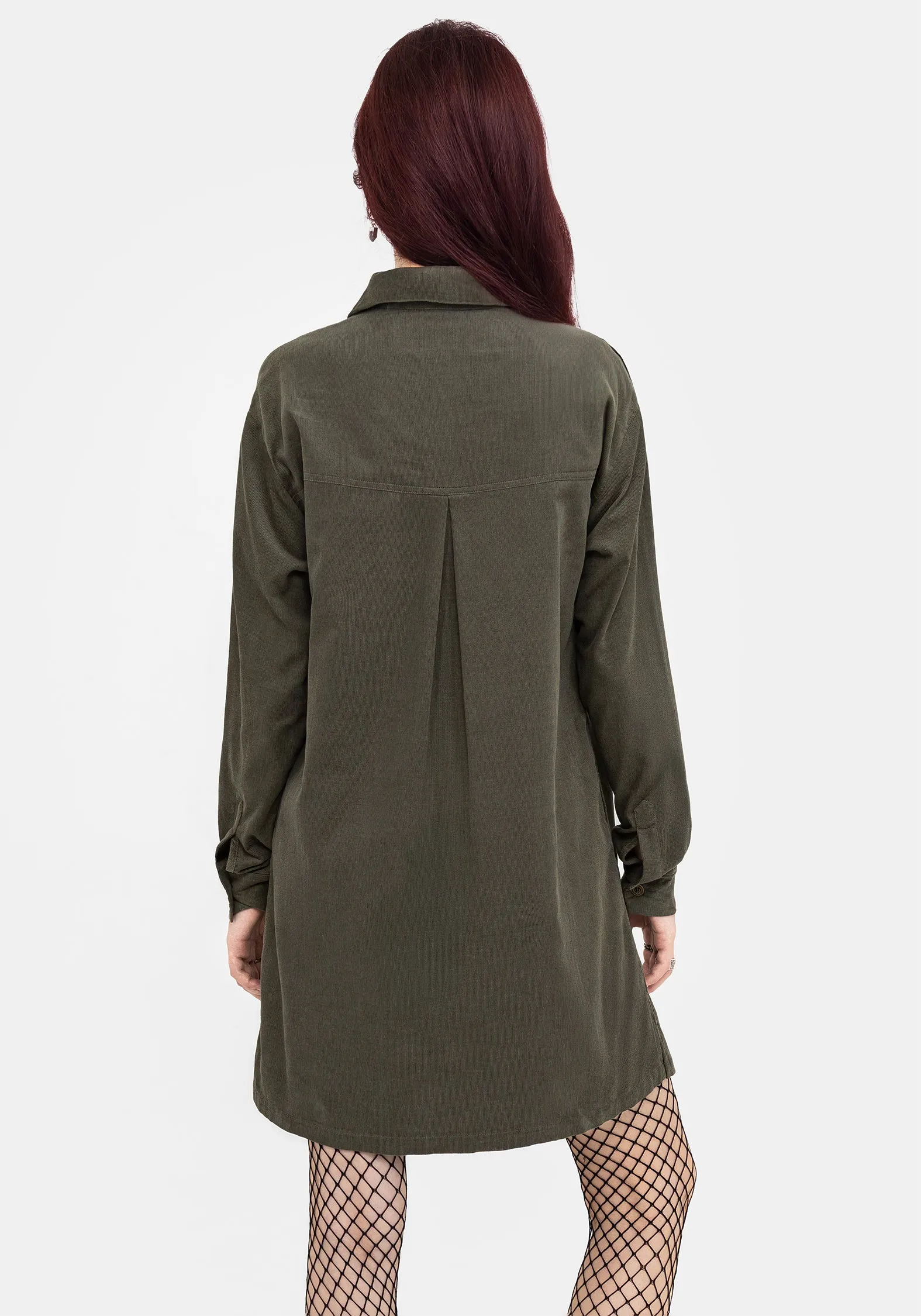 Whimsical Pocket Embroidered Mini Shirt Dress Y2K Feel Playful Fashion