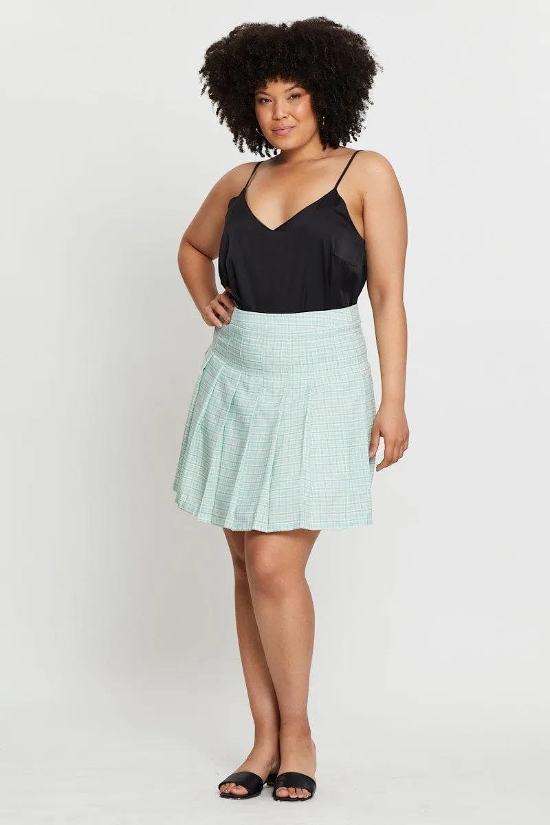 Check Mini Tennis Skirt Pleated Polished Style Everyday Comfort