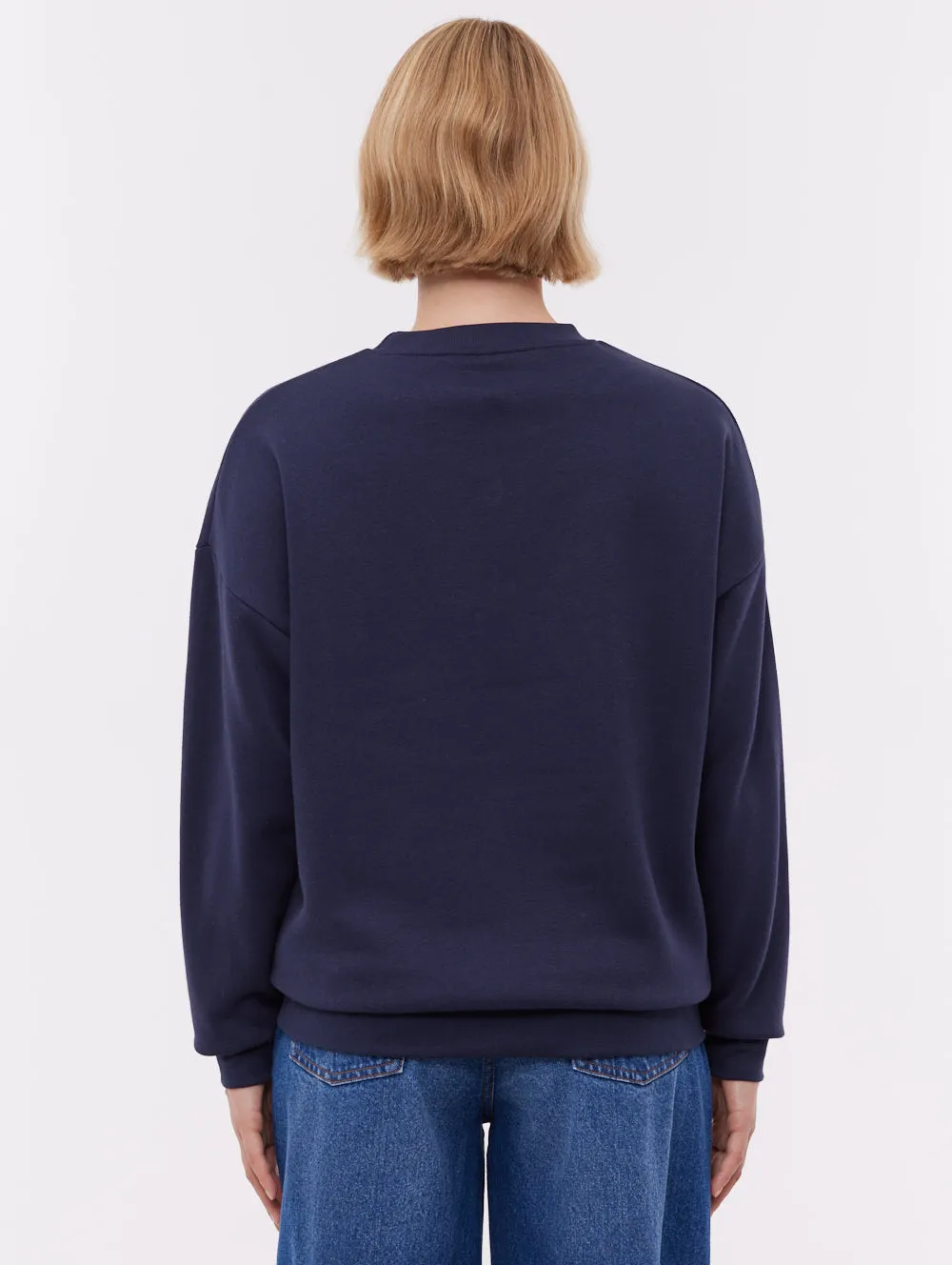 Ercie Collegiate Crew Neck - Blue AdjustableWaist Casual Comfort