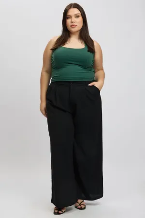 Black Tailored Wide Leg Pants Day To Night