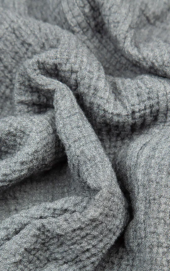 Ruffle Hem Grey Wool Bomber Dress Breezy Comfort Timeless Cardigan
