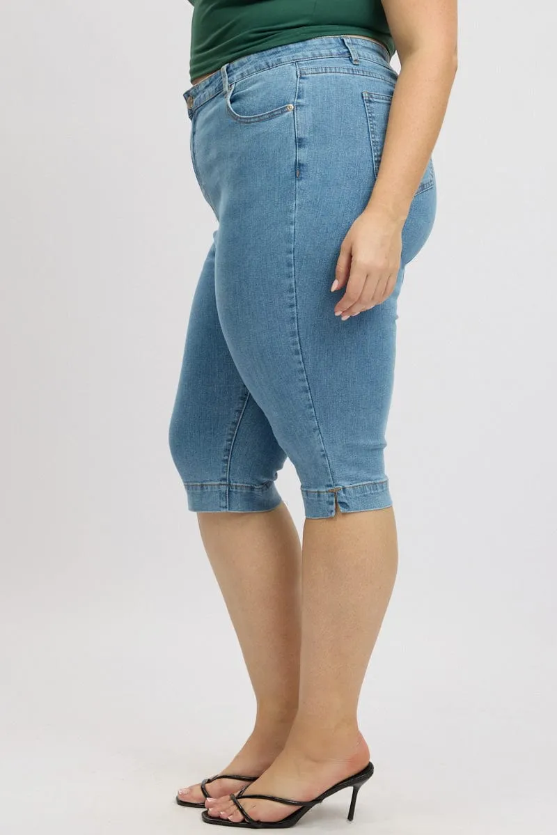 Denim Capri Jeans Mid Rise Dynamic Glow Cold Weather Outfit