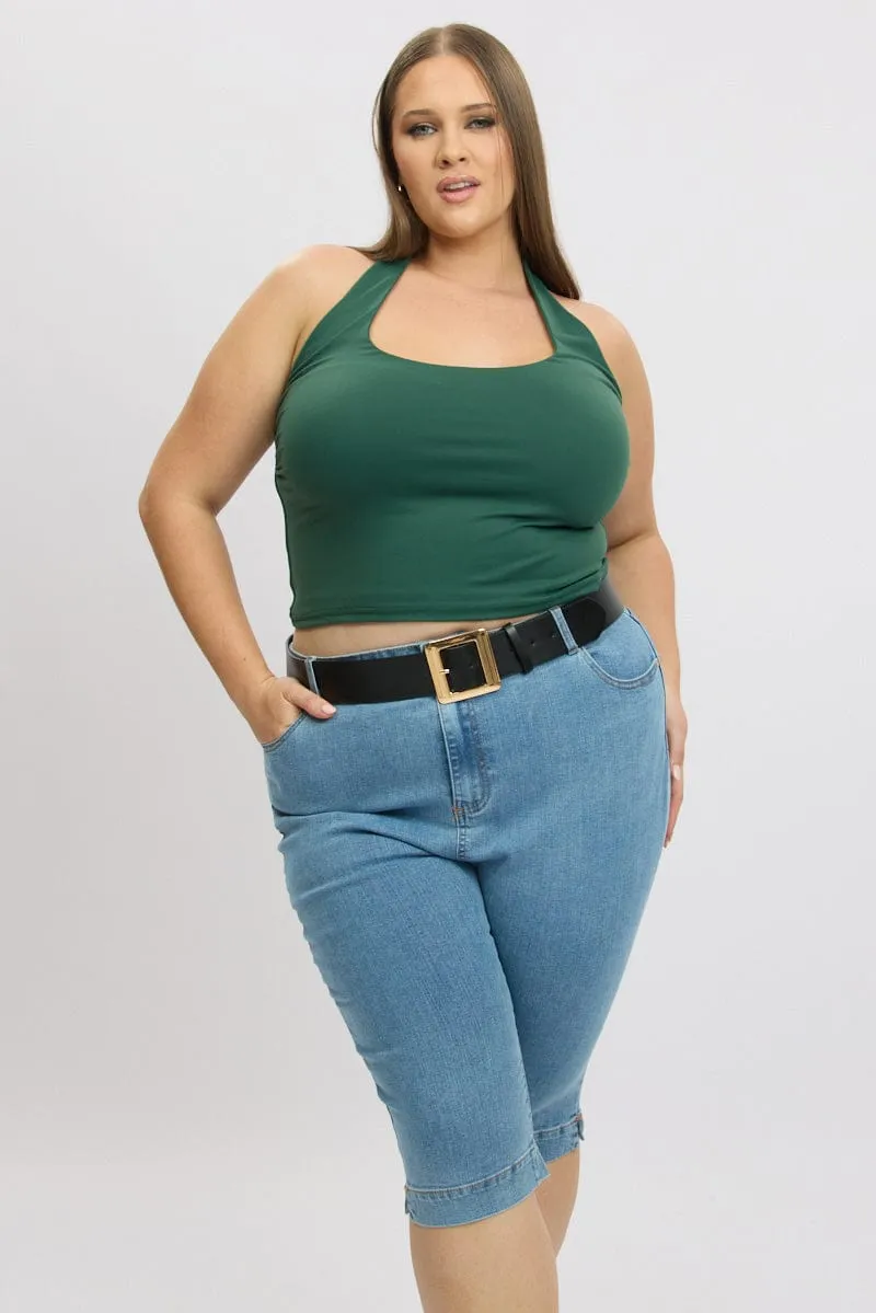Denim Capri Jeans Mid Rise Summer Ready