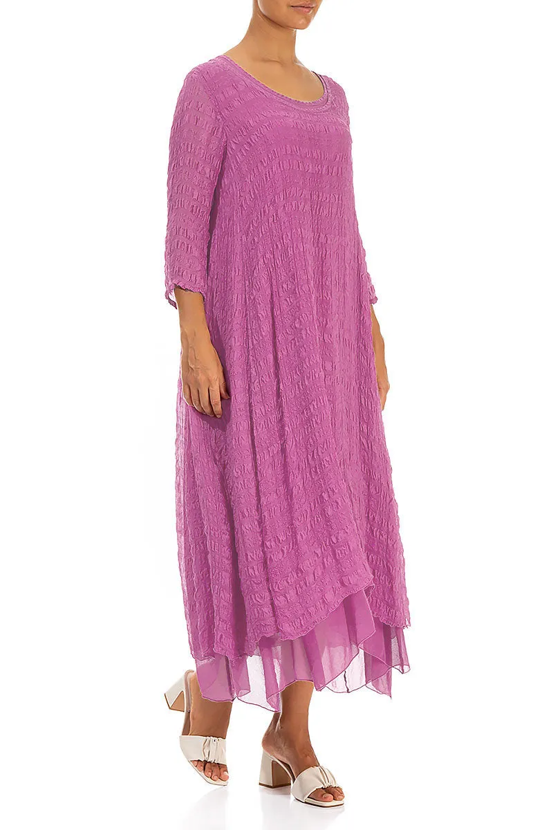 Layered Wild Berry Textured Light Silk Dress Smart Wear Craft Edge
