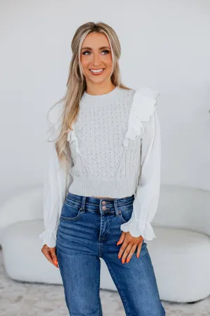 Alissa Contrast Top Comfy And Warm