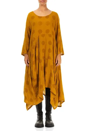 Draped Asymmetric Amber Linen Dress Cozy Pajamas
