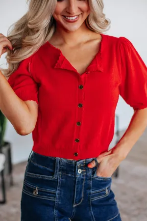 Neriah Cardigan Top - Cherry Basic Layer Outdoor Ready