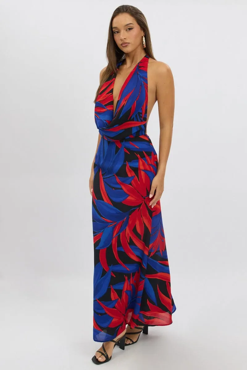 Black Floral Cowl Neck Maxi Dress Classic sleeveless floor dress With a classic and versatile design this dress works seamlessly with any accessories you choose