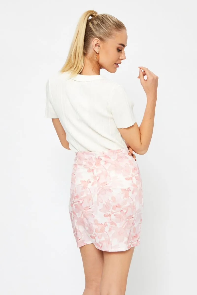 Multi Print A-Line Mini Skirt Bohemian vibe Spring Must Have