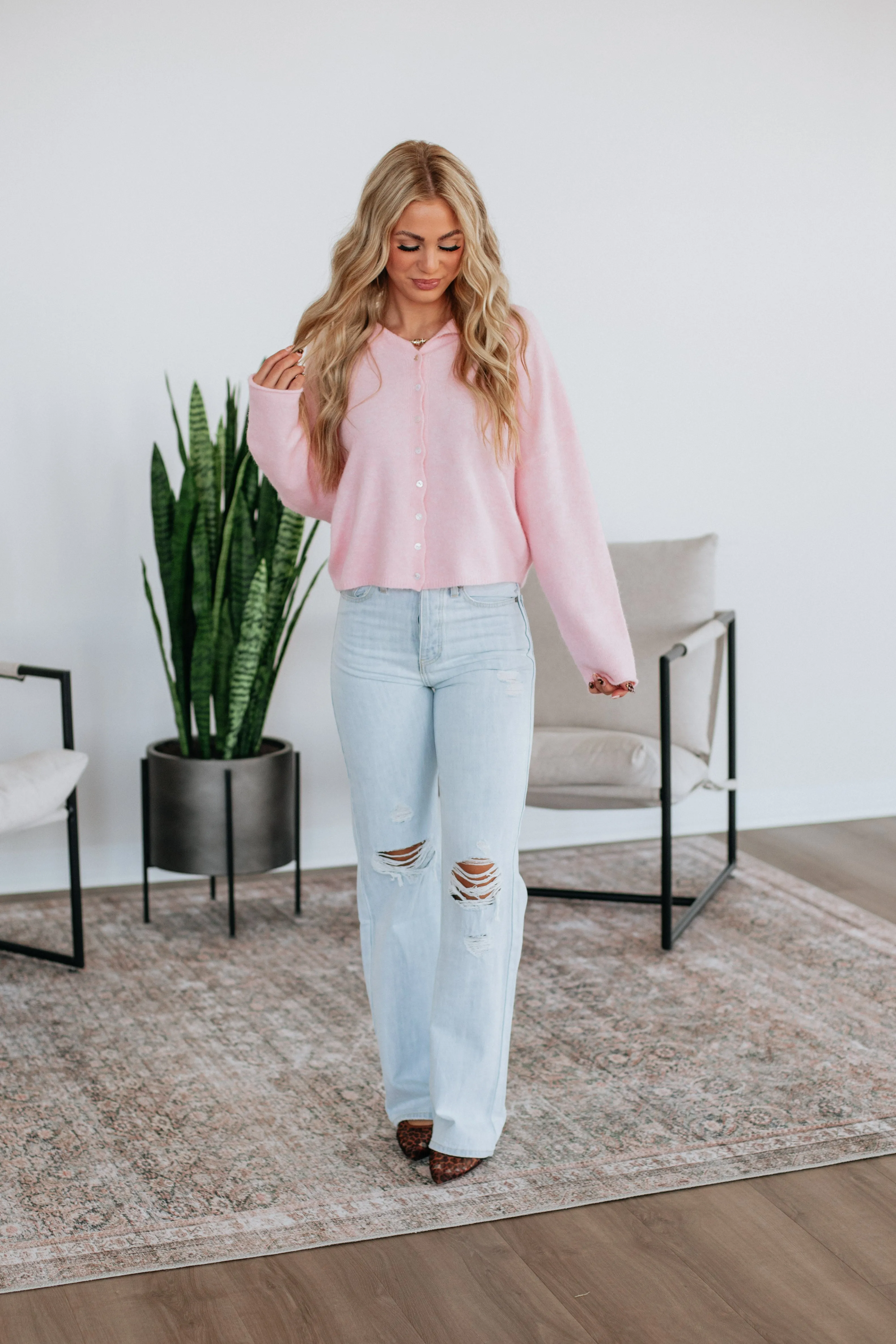 Brooke Cardigan - Baby Pink Versatile Wear