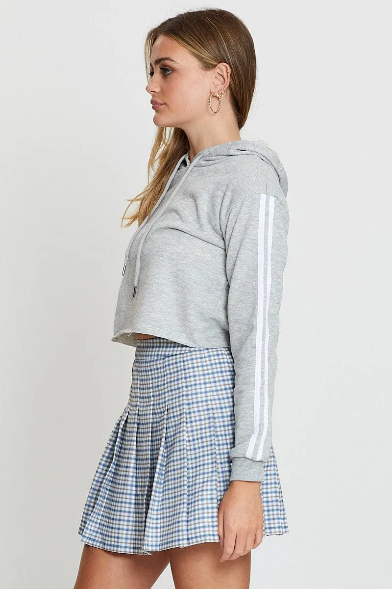 Check Pleated Skirt Mini Tennis All Day Fit Seamless Edging