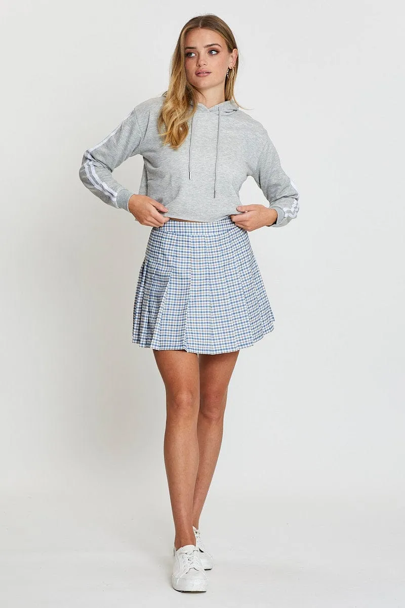 Check Pleated Skirt Mini Tennis Personality Style