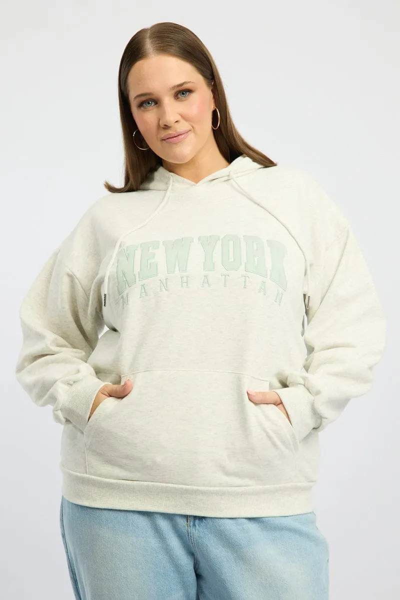 Relaxed Fit Hoodie Breathable Grey Oversized Sweatshirt Hooded Long Sleeve Crew Neck