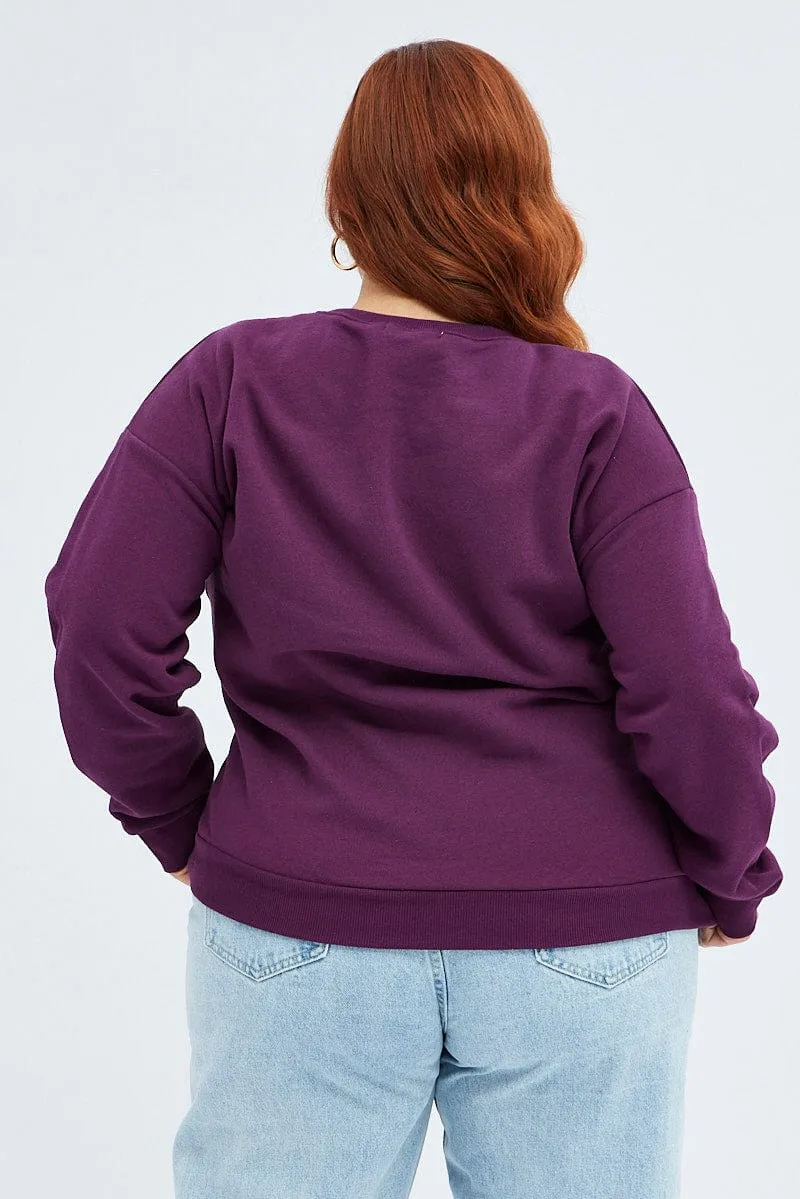 Purple Cropped Sweater Portland Embroidery product keychain convenience