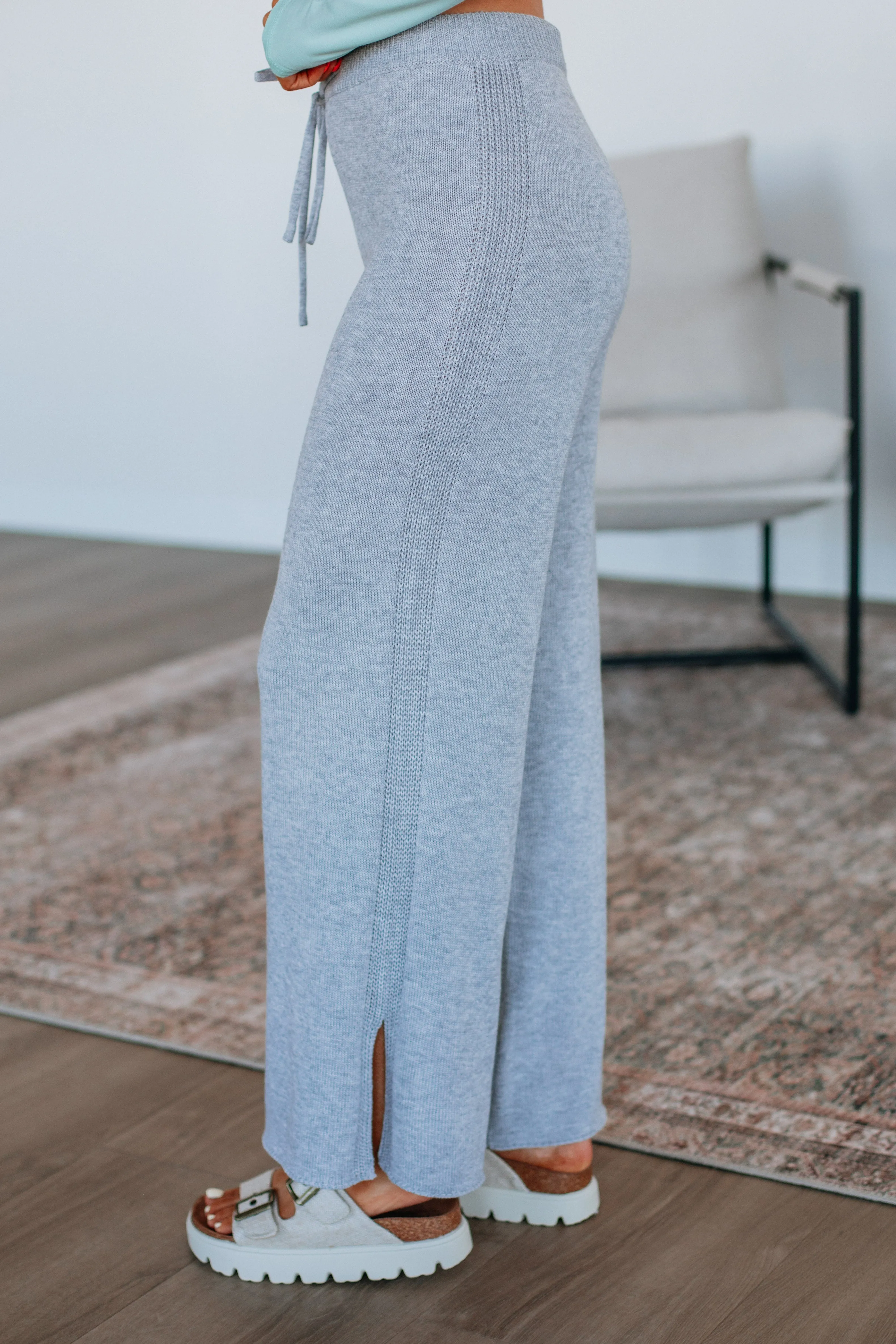 Fashion Layer Bodhi Knit Pants - Heather Grey