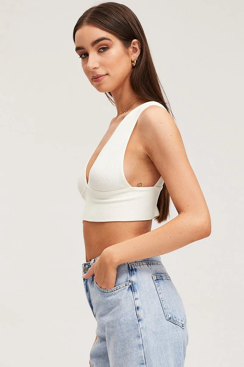 White Tank Top Sleeveless Seamless OdorControl Treatment