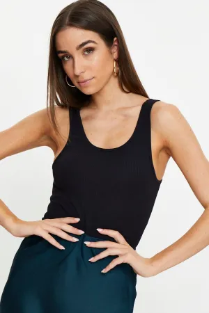 Black Tank Top Round Neck Seamless Trendy sneakers