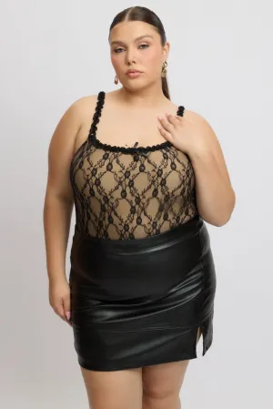 Black Bodysuit Lace OdorResistant Coating DoubleStitched Seams