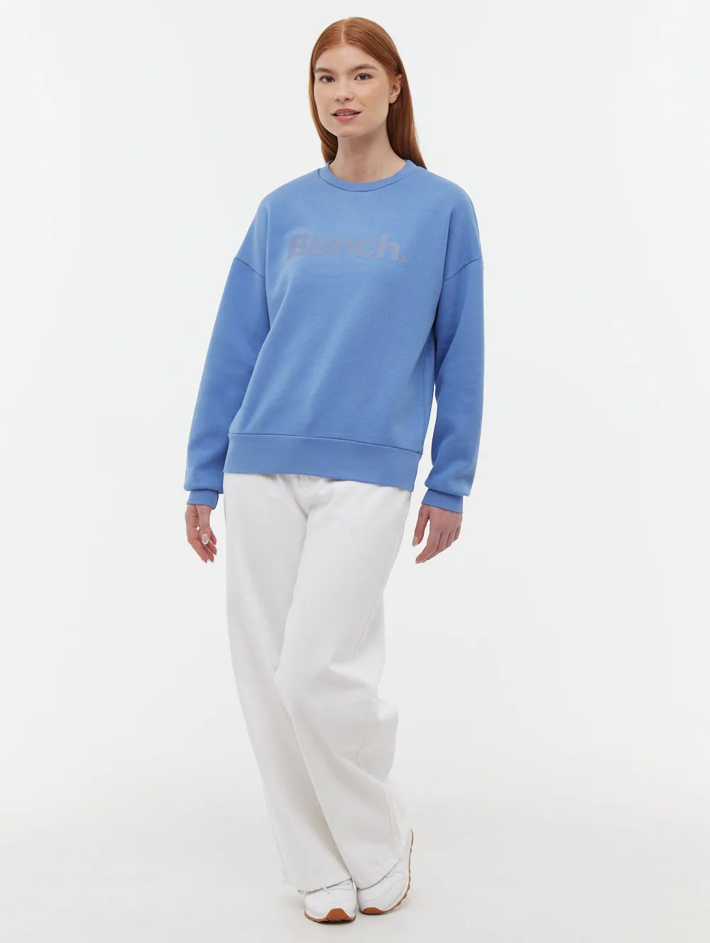 Athletic Hoodie Calm Core Rilo Tonal Logo Crew Neck Sweatshirt