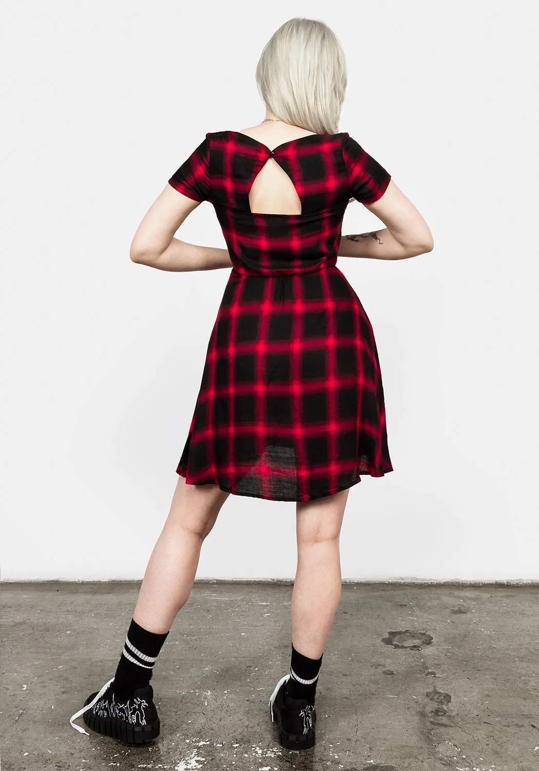 Pennyroyal Red Check Dress Minimal Seam