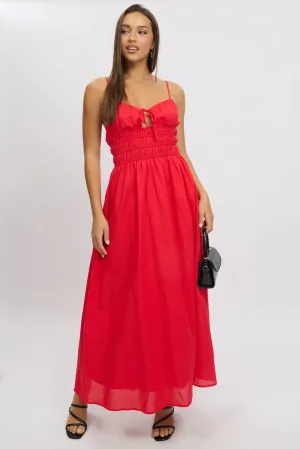 Whether worn for a casual day out or an evening event this maxi dress always looks chic Red Maxi Dress Strappy