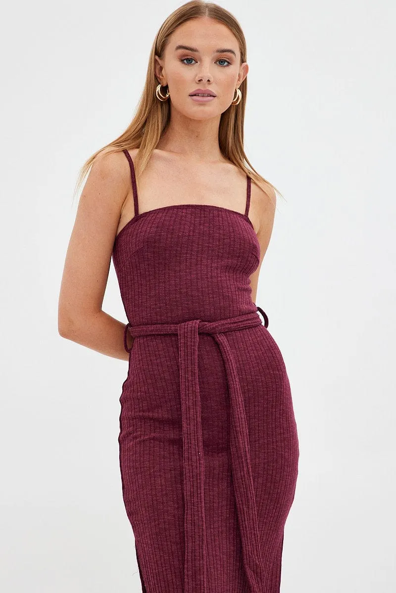 Red Maxi Dress Bodycon Tie Belted Rib This maxi dress combines a relaxed fit with an elegant look for a versatile wardrobe piece