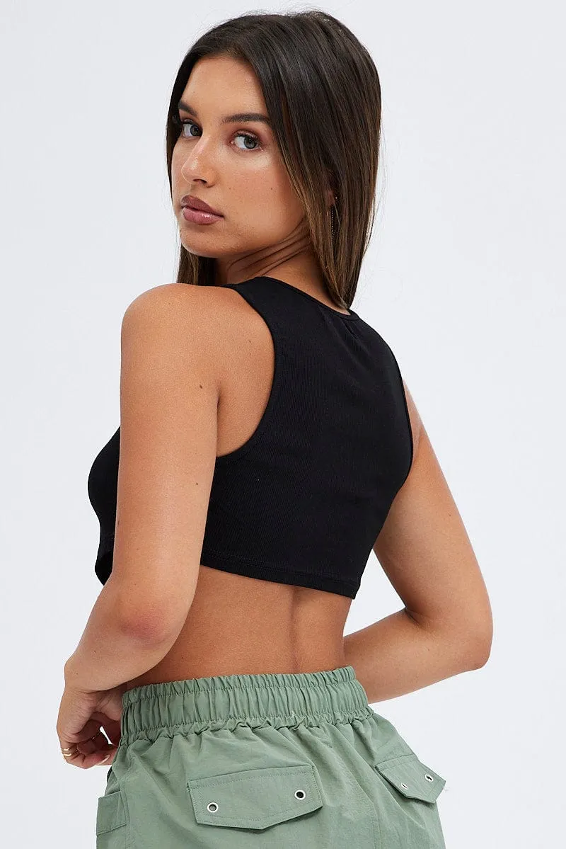 Essential Tee Timeless Wear Black Scarf Tank Top