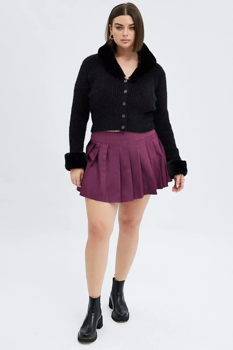 Purple Mini Tennis Skirt Cozy Vibe