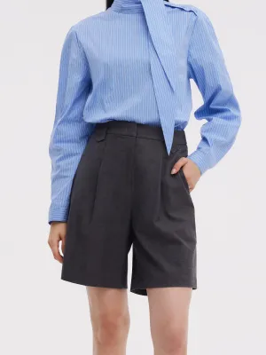 Wool Blend Women A-Line Shorts Walk Easy