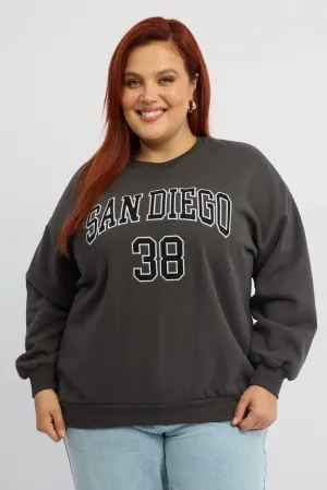 comfortable for standing product mesh lining breathability Grey Sweater Long Sleeve Crew Neck