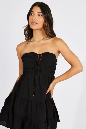 Black Fit And Flare Dress Mini Summer Fashion