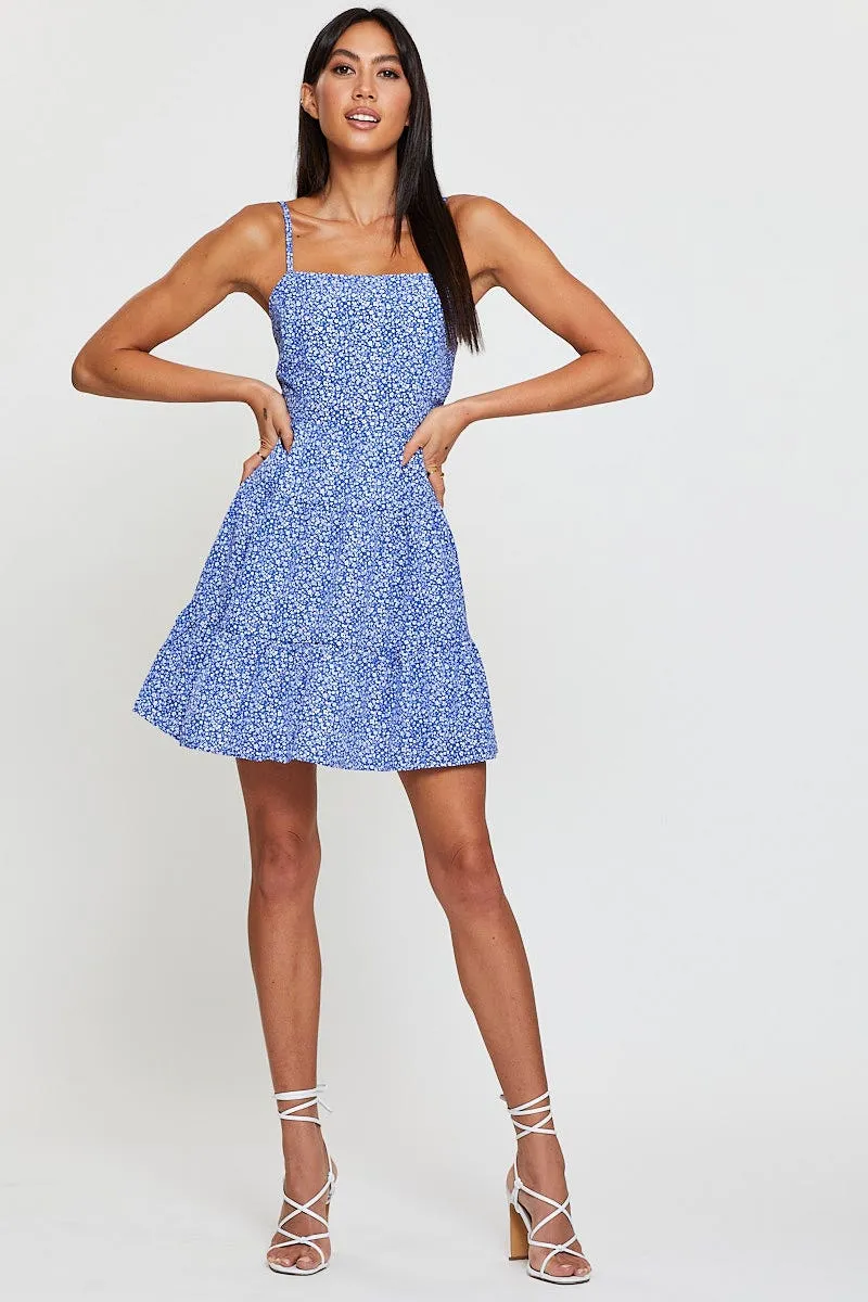 Show Pop Print Mini Dress Sleeveless Scoop Neck