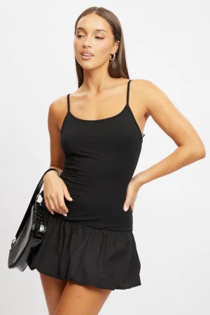 Classic Wear Black Bubble Dress Singlet
