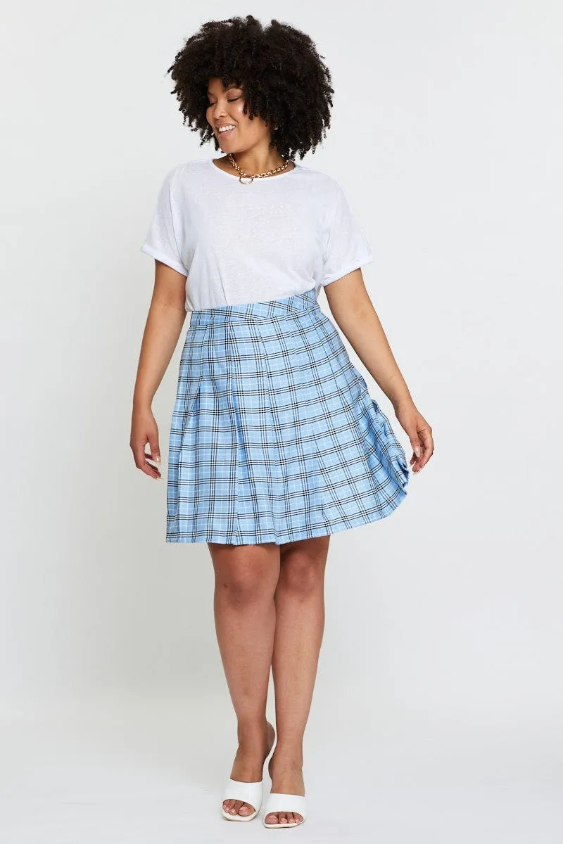 All Day Look Check Mini Tennis Skirt Pleated