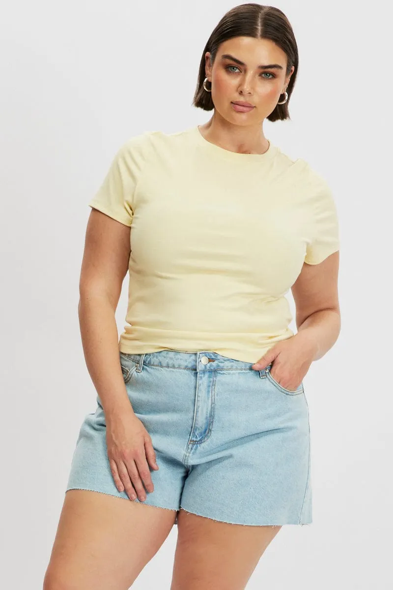 Denim Relaxed Shorts High Rise Elite Core Light Fabric