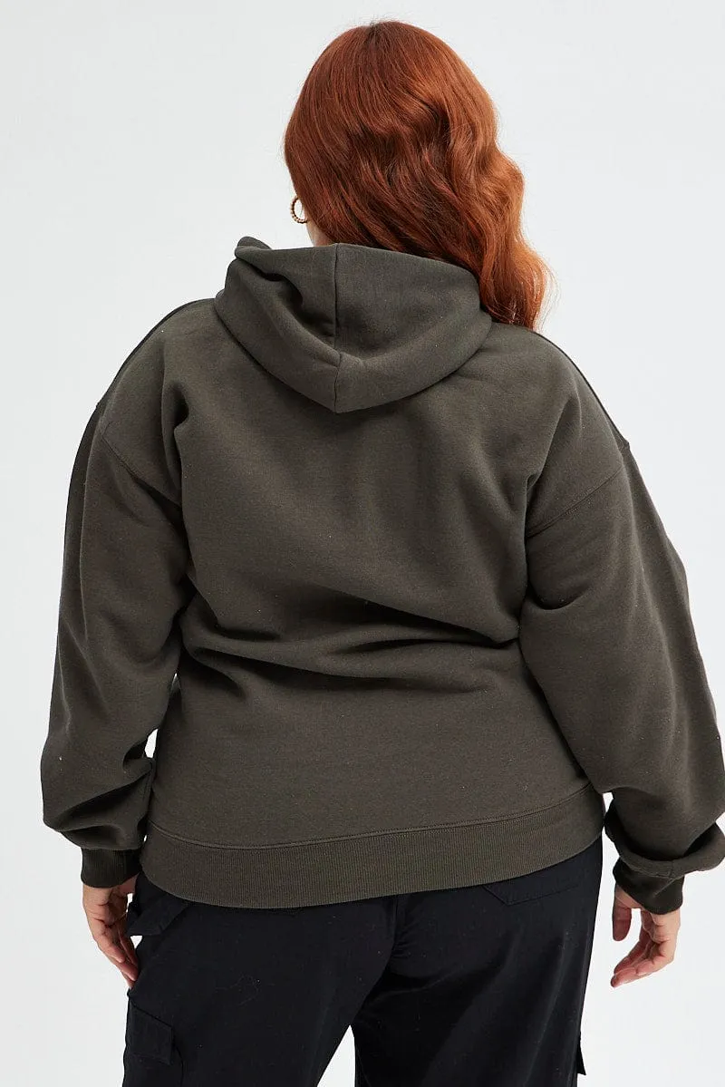 Unique Street Layering Grey Hoodie Sweatshirt Pocket Nyc Embroidered Oversized