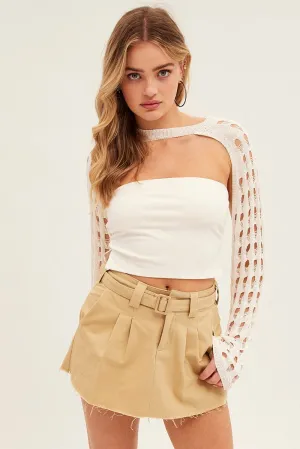 Performance Fashion Style Preview Beige Cargo Skirt Mini Low Rise