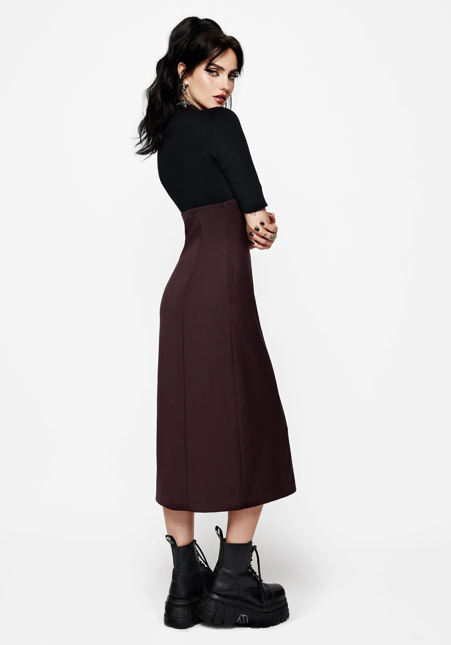 Relaxed yet stylish outfit New Age Halter Neck Pinafore Midi Dress