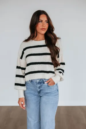 Aubriana Striped Sweater - Black Mix Comfort Layer Soft comfort layer
