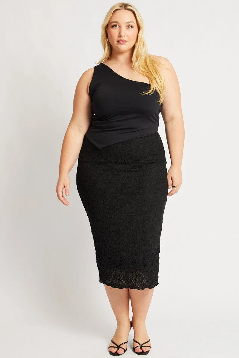 Black Bubble Lace Texture Skirt Chic Mood Limited Quantity