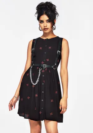 Star Look Sublime Witches Knot Embroidered Mini Dress